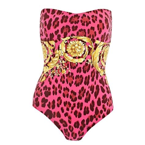 versace crown animal swimwear|versace one piece swimsuit.